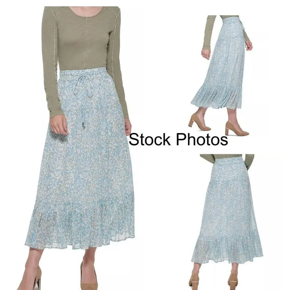 DKNY Animal Print Maxi Skirt - Size XS